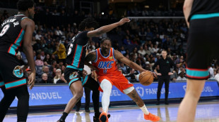 Short-handed Thunder rally to edge Grizzlies