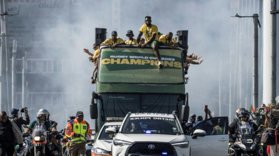 Rugby: &agrave; Soweto, communion de joie autour des Springboks 