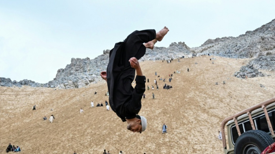 Steep mountainside offers respite for daring Afghans