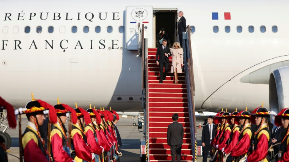Le pr&eacute;sident fran&ccedil;ais Macron en Cor&eacute;e du Sud pour une visite d'Etat