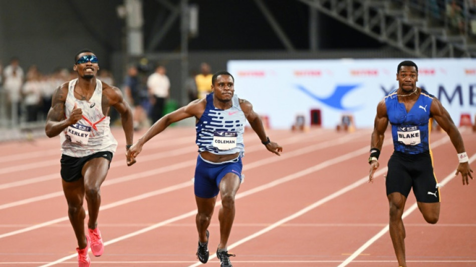 Athl&eacute;tisme: Coleman &eacute;teint le duel Jacobs-Kerley en Chine