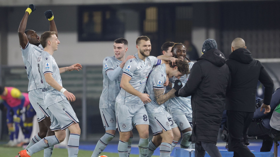 Calcio: Verona-Udinese 1-3