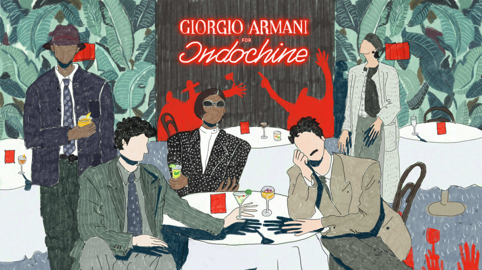 Per la Fashion Week, l'Emporio Armani ristorante diventa 'Indochine'