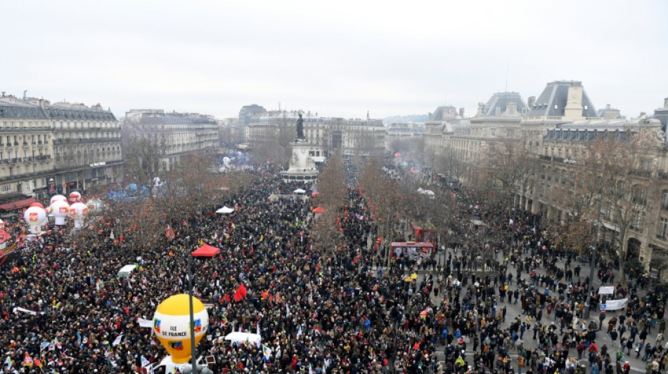 Retraites: plus d'un million de Fran&ccedil;ais dans la rue contre la r&eacute;forme