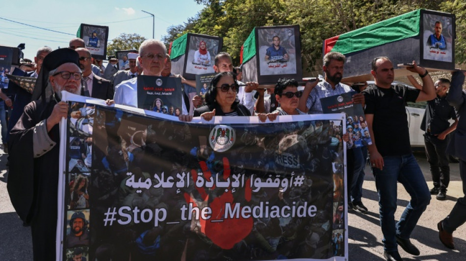 Cisjordania se moviliza por los periodistas víctimas de ataques israelíes en Gaza