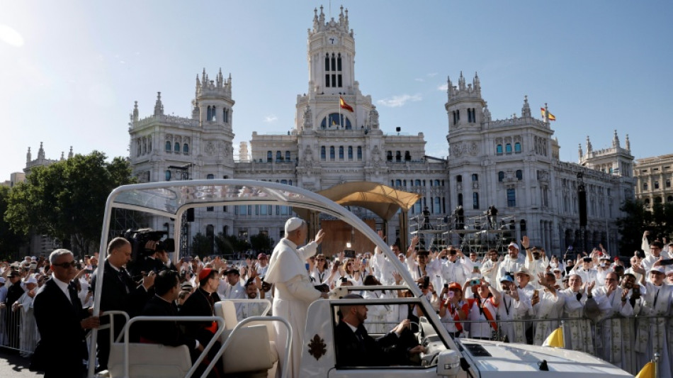 'Joy, faith, love': giant crowd flocks to pope's Madrid mass