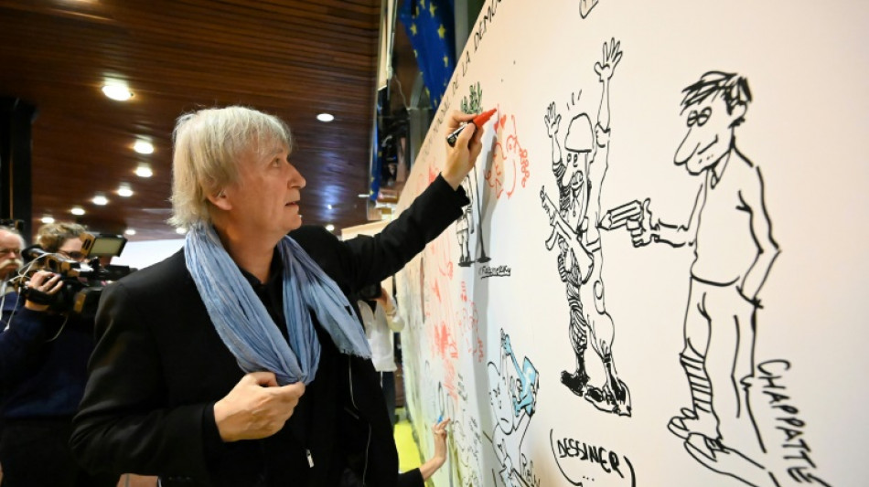 Plantu expose &agrave; Antibes pour faire "vibrer la libert&eacute; d'opinion"