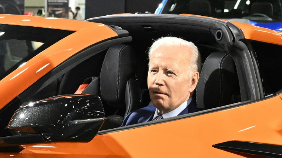 Joe Biden ouvre le salon de l'automobile de D&eacute;troit en mettant en lumi&egrave;re les &eacute;lectriques